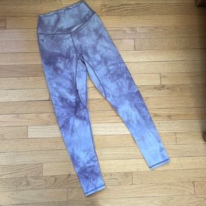 Kamo Fitness Purple Tie-Dye Leggings
